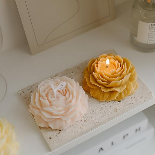 Handcrafted DIY Peony Candle